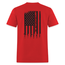 Load image into Gallery viewer, USA Flag W/ Rifles - red