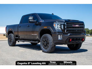 Cognito 3-Inch Elite Leveling Kit With Elka 2.5 Reservoir Shocks For 20-24 Silverado/Sierra 2500/3500 2WD/4WD Trucks