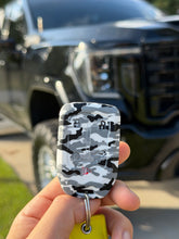 Load image into Gallery viewer, Frost Camo GMC/Chevy Sierra &amp; Silverado Silicone Rubber Key Fob Cover
