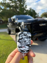 Load image into Gallery viewer, Frost Camo GMC/Chevy Sierra &amp; Silverado Silicone Rubber Key Fob Cover
