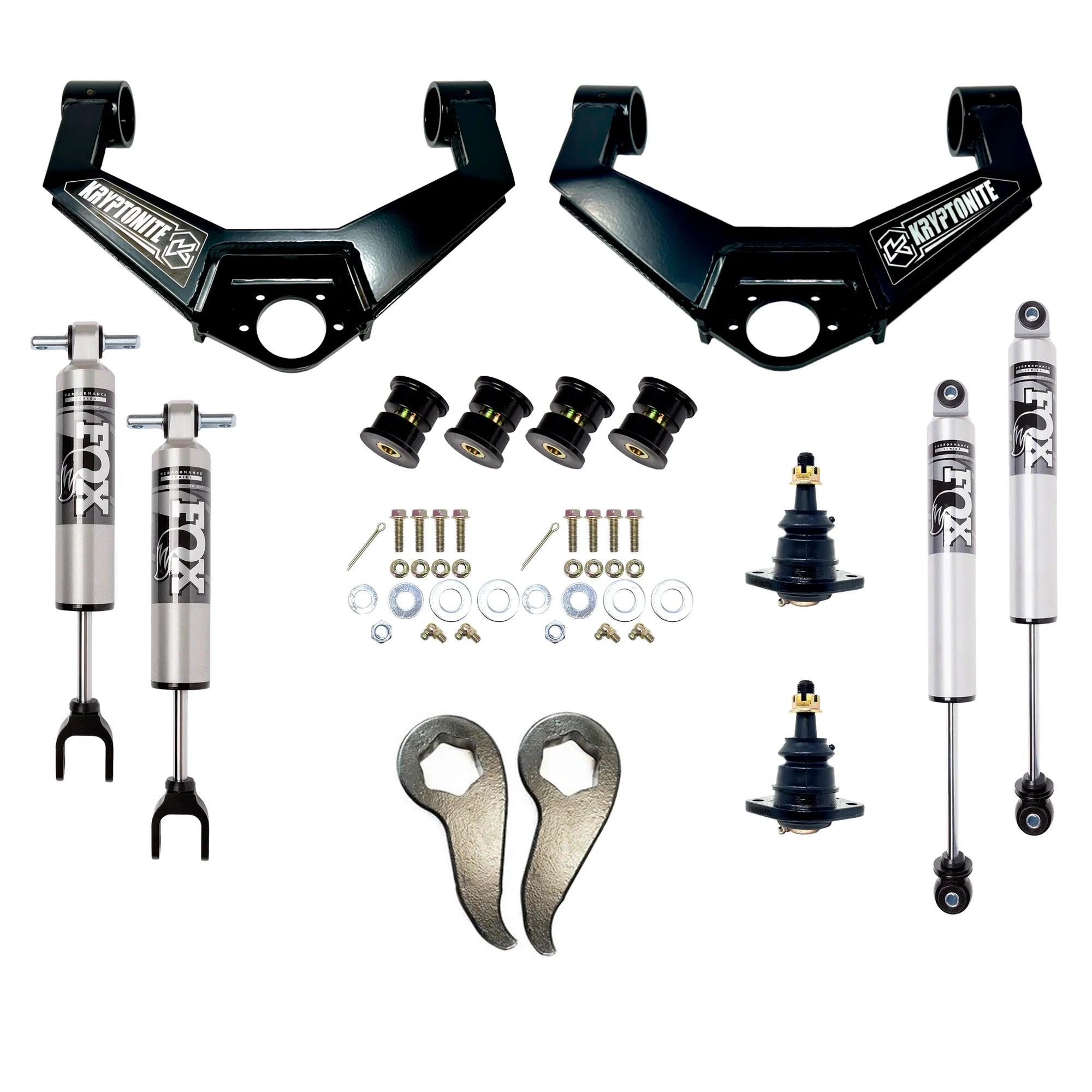 Kryptonite Stage 3 Leveling Kit with Fox 2.5 HTO Shocks for 2011–2019 Chevy/GMC 2500HD/3500HD
