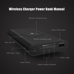 Wireless Charging Battery Pack 10,000 mAh