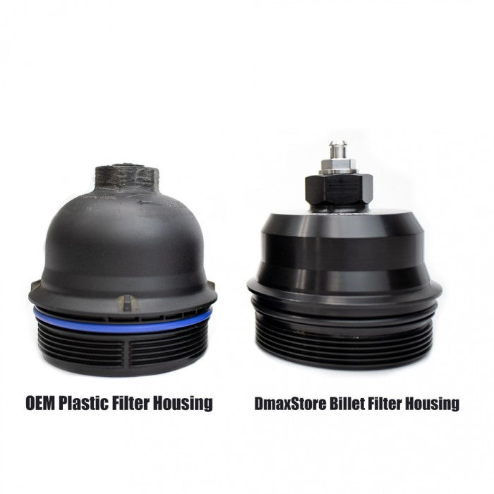 thumbnail image 2 of DmaxStore Billet Aluminum Fuel Filter Head Plunger Delete For 2001-16 GM Duramax 2 of 5