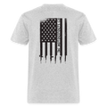 USA Flag W/ Rifles - heather gray