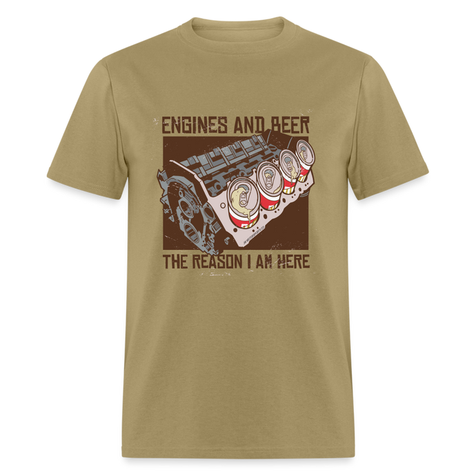Engines and Beer - Shirt - khaki